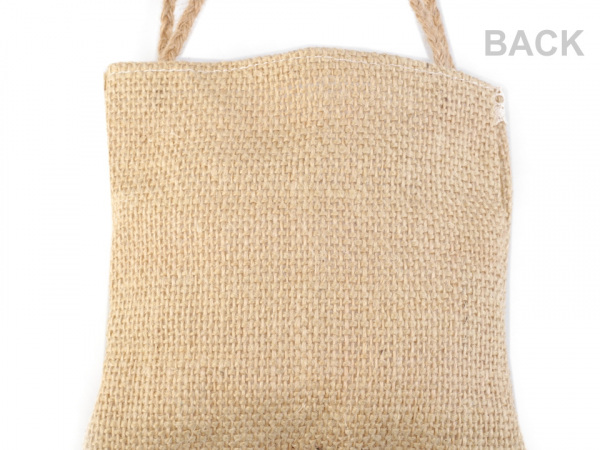 Vánoční jutová taška anděl, hvězda, stromeček, malá