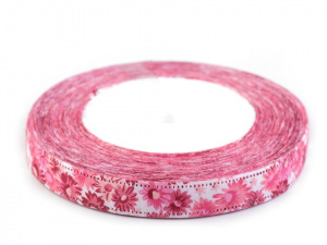 Oboustranná stuha květy šíře 13 mm