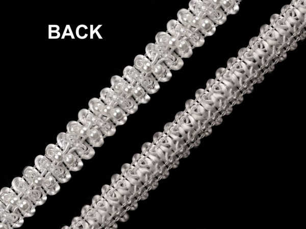 Prýmek šíře 10 mm s perlami