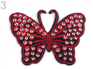 Nažehlovačka motýl s flitry