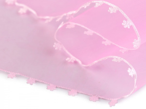 Stuha s květy na okrajích šíře 11,5 cm