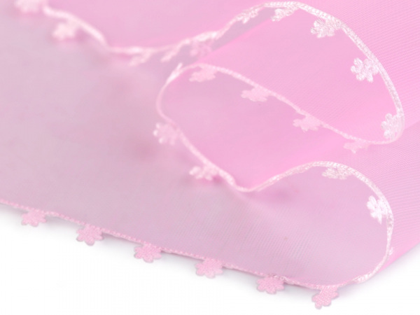 Stuha s květy na okrajích šíře 11,5 cm