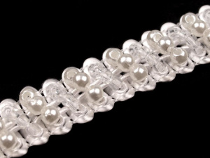 Prýmek šíře 10 mm s perlami