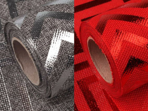 Imitace juty šíře 36 cm chevron