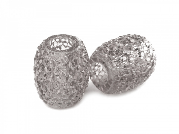 Plastové korálky s velkým průvlekem 13x15 mm