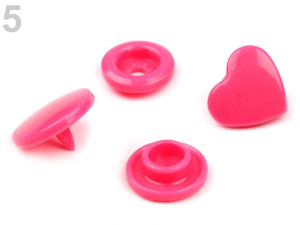 Plastové patentky velikost 20" srdce