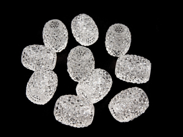 Plastové korálky s velkým průvlekem 13x15 mm