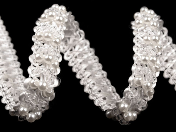 Prýmek šíře 10 mm s perlami