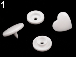 Plastové patentky velikost 20" srdce