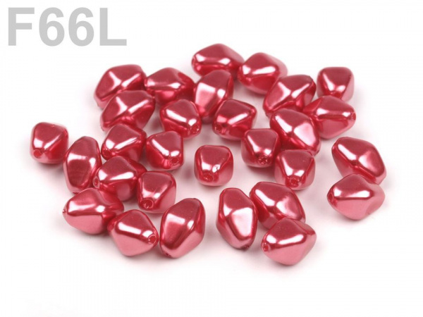 Plastové voskové korálky / perly Glance lucerna 8x12 mm