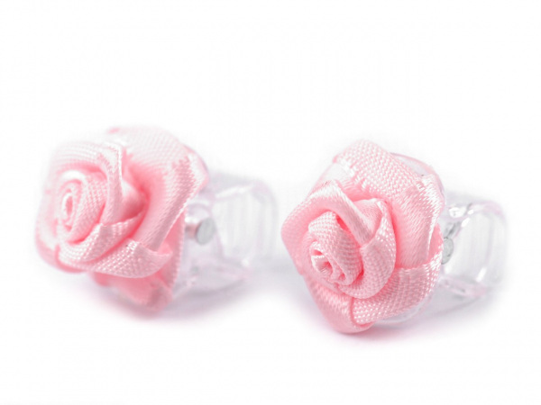 Skřipec do vlasů malý 10x13-15 mm s růžičkou