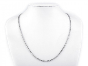 Řetízek z hranatých oček 0,3x50-52 cm z nerezové oceli