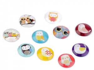 Kabošon sova, ptáček Ø30 mm