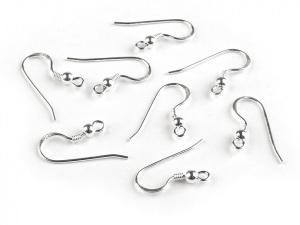 Afroháček 16 mm s pružinkou a kuličkou Ag 925