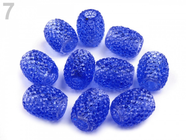 Plastové korálky s velkým průvlekem 13x15 mm