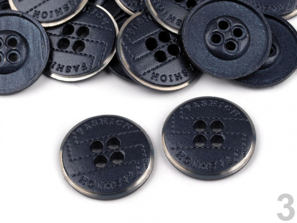 Knoflík kovový Fashion velikost 26"