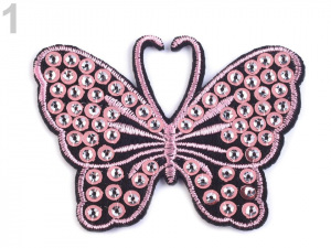 Nažehlovačka motýl s flitry