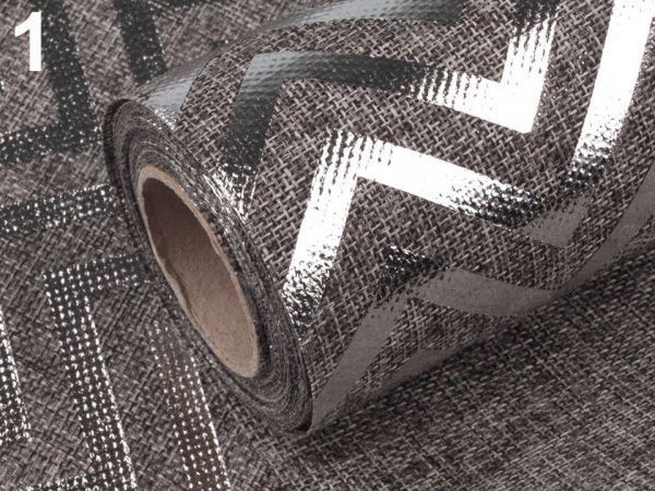 Imitace juty šíře 36 cm chevron