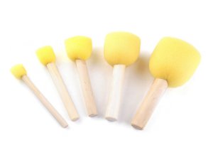 Pěnové tupovací štětce - sada 5 ks