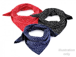 Bavlněný šátek s květy 65x65 cm