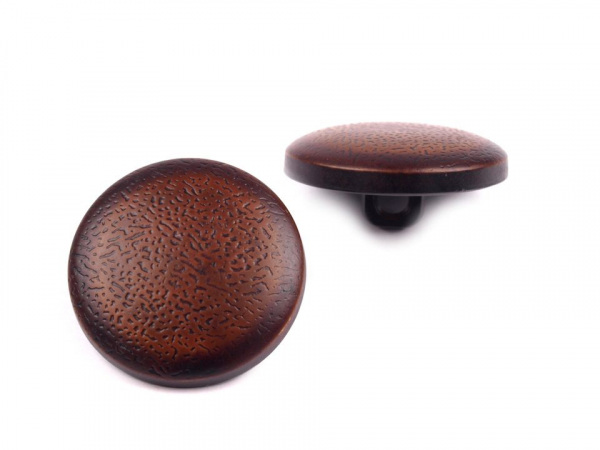 Knoflík imitace kůže velikost 34"