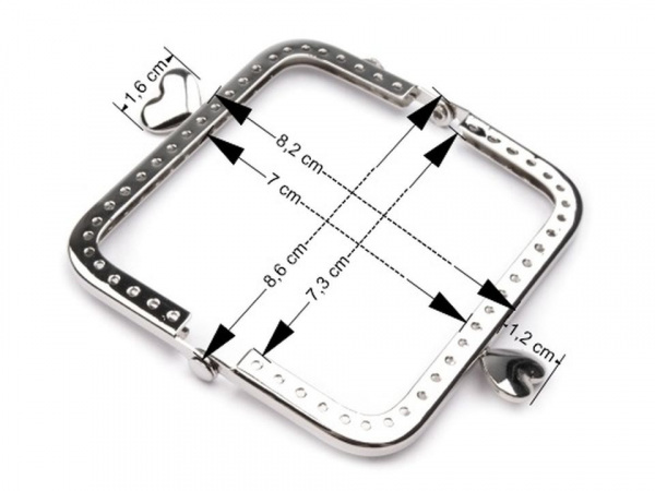 Rámeček na výrobu peněženky našívací 8,6x8,2 cm