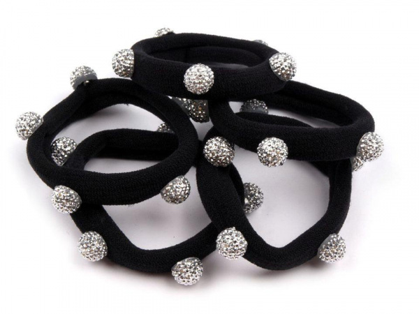 Gumičky do vlasů s korálky