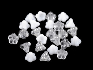 Skleněné korálky květ 11x13 mm
