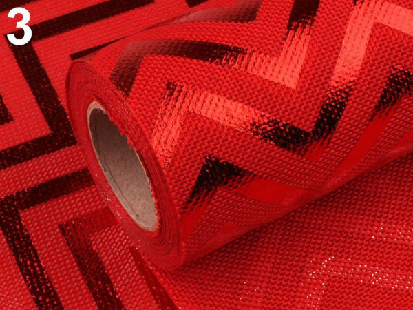 Imitace juty šíře 36 cm chevron