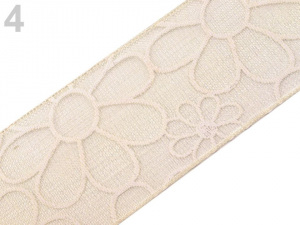 Monofilová stuha květy šíře 26 mm