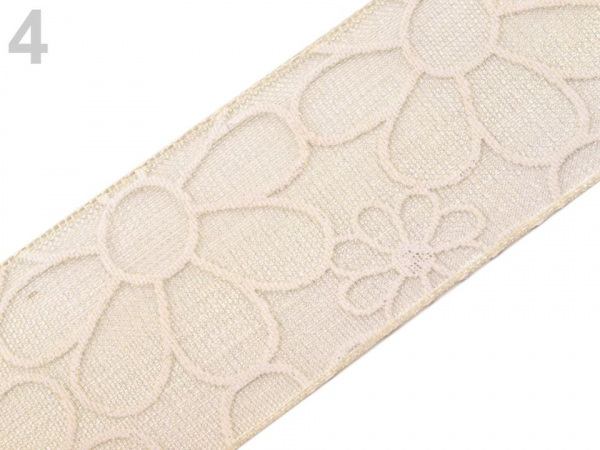 Monofilová stuha květy šíře 26 mm