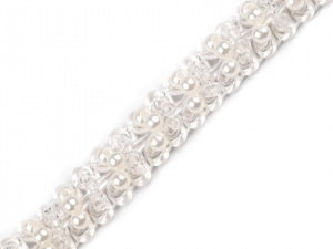 Prýmek šíře 10 mm s perlami