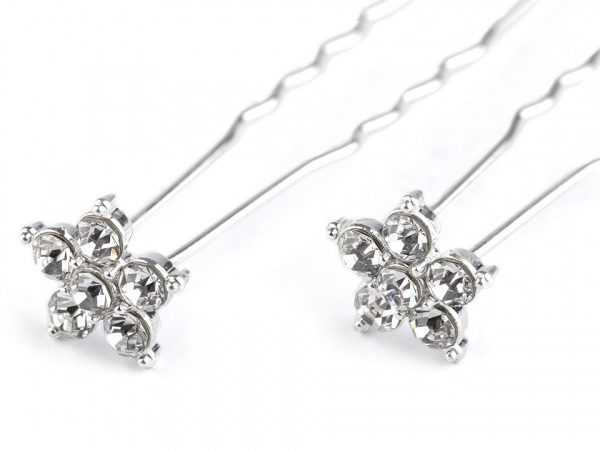 Štrasová vlásenka květ Ø11 mm