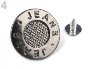 Riflový knoflík Jeans velikost 32"