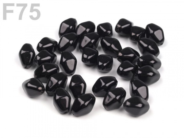 Plastové voskové korálky / perly Glance lucerna 8x12 mm