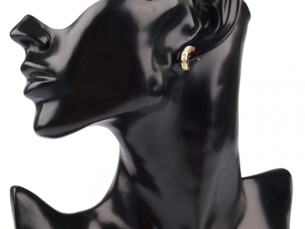 Náušnice s broušenými kamínky z nerezové oceli