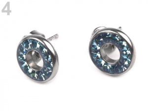 Náušnice Tribal ESSW21 z chirurgické oceli s krystaly Swarovski