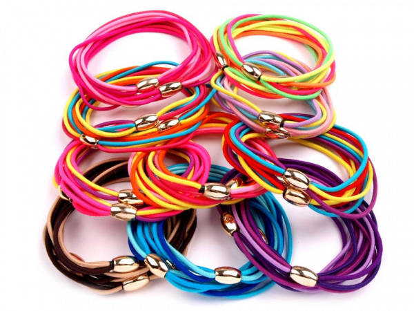 Gumička do vlasů s korálkem