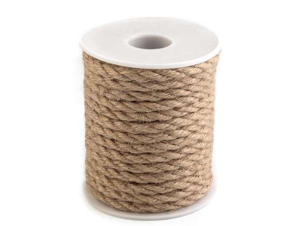 Jutová šňůra Ø6 mm kroucená
