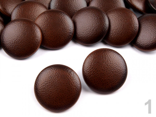Knoflík imitace kůže velikost 34"