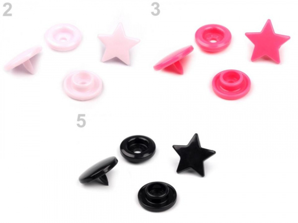 Plastové patentky velikost 20" hvězda