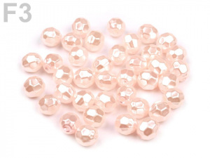 Plastové voskové korálky / perly Glance ohňovka Ø8 mm