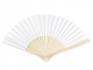 Vějíř papírový k domalování 21x36 cm