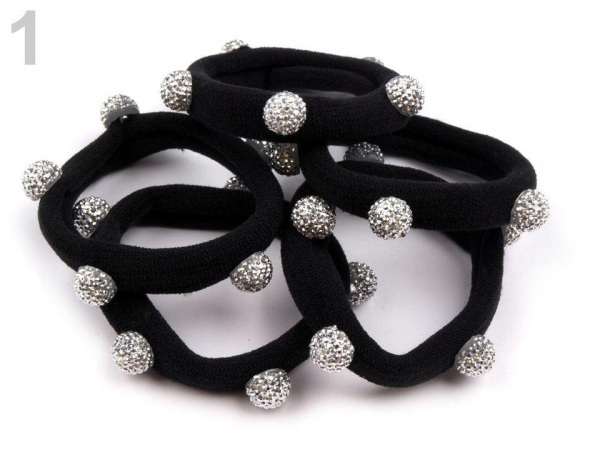 Gumičky do vlasů s korálky