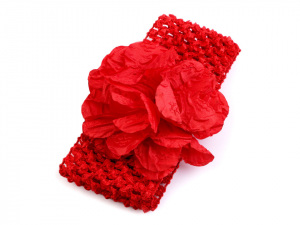 Dětská elastická čelenka do vlasů s květem