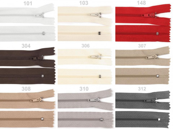 Spirálový zip No 3 délka 40 cm pinlock