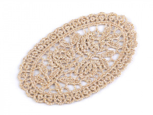 Krajková aplikace / nášivka s lurexem