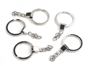 Kroužek na klíče Ø30 mm s řetízkem