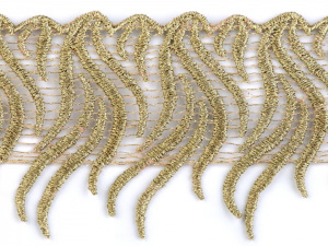 Vyšívaná krajka / prýmek zlatá