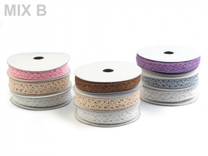 Bavlněná krajka mix šíře 13 mm